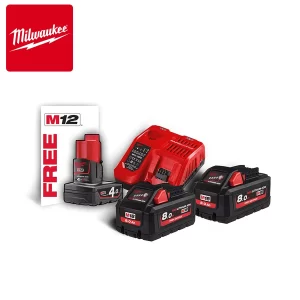 Set tri baterije za aku uređaje i brzi punjač M12-18 FC Milwaukee M18 HNRG-802 4933471073