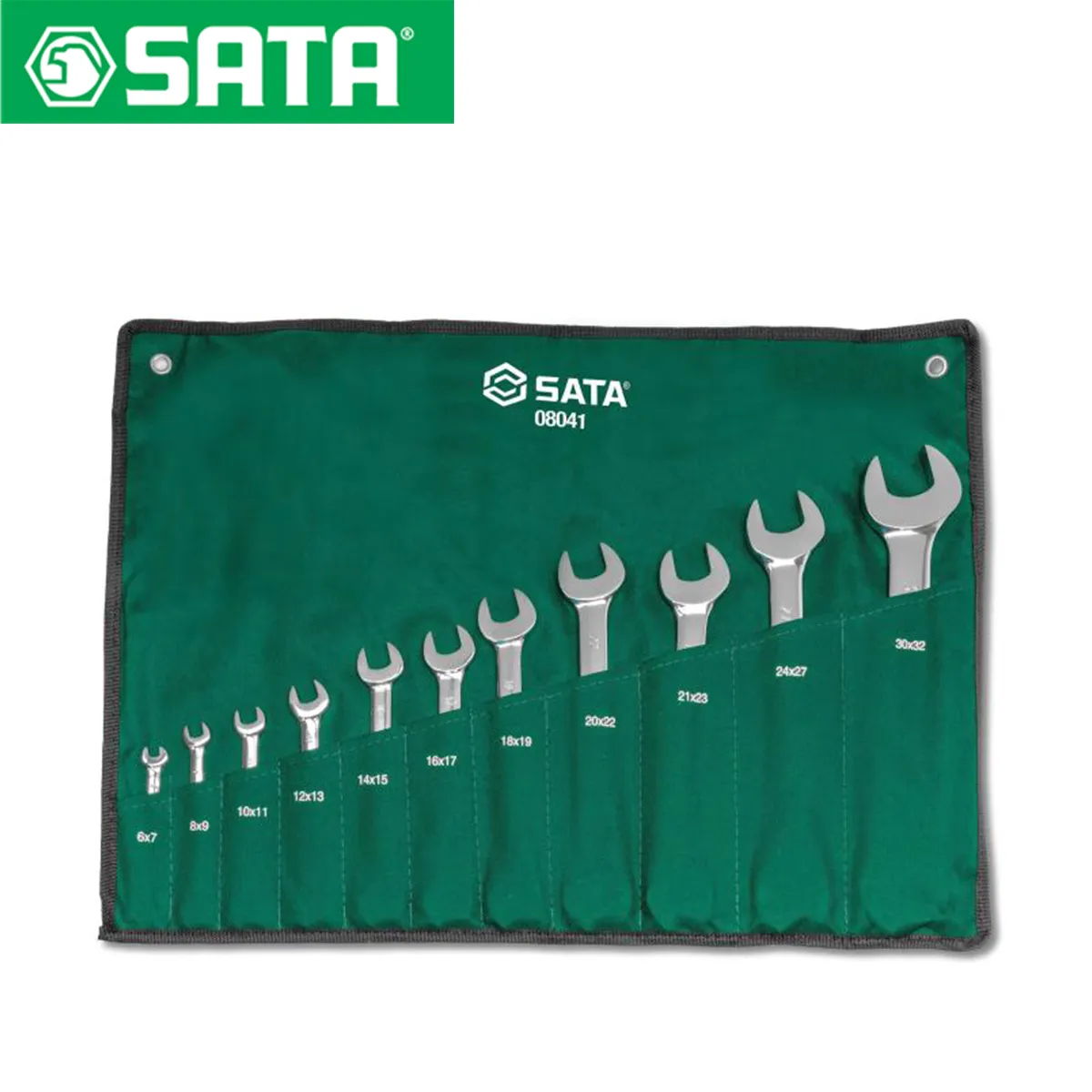 Set viljuškasto-okastih ključeva SATA ST08041 10-32mm 11-dijelni 040198117