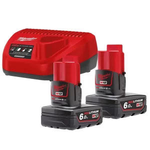 SET M12 NRG-602 Punjač C12 C + 2x M12 B6 Baterije MILWAUKEE 4933451903