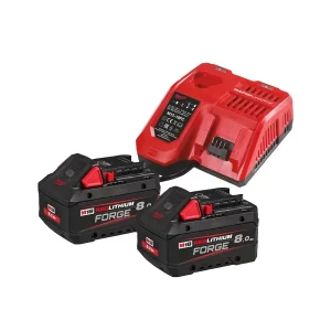 SET M18 FORGE NRG-802 Punjač M12-18 FC + 2x 8 AH FORGE 4933498612