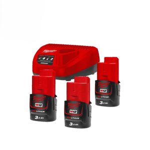 Tri aku baterije 3.0Ah sa punjačem C12 Milwaukee M12 NRG-303 4933459207