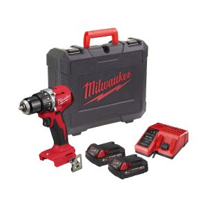 Milwaukee aku bušilica – odvijač M18BLPDRC-202C 4933492822 18V 60.5Nm sa dvije 2.0Ah baterije i punjačem u koferu